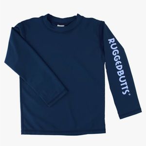 Ruggedbutts Baby Long Sleeve Rash Guard Swim Shirt w/ UPF 50+ in Navy